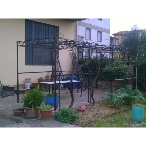 GAZEBO PENSILINA TETTOIA Acciaio Inox Ferro Battuto . Realizzazioni Personalizzate . Cod. 370