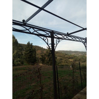 GAZEBO PENSILINA TETTOIA Acciaio Inox Ferro Battuto . Realizzazioni Personalizzate . Cod. 372
