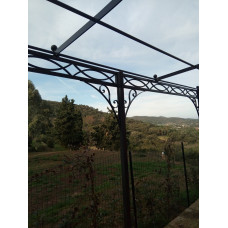 GAZEBO PENSILINA TETTOIA Acciaio Inox Ferro Battuto . Realizzazioni Personalizzate . Cod. 372