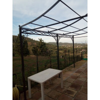 GAZEBO PENSILINA TETTOIA Acciaio Inox Ferro Battuto . Realizzazioni Personalizzate . Cod. 372