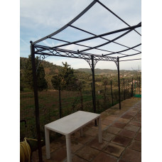 GAZEBO PENSILINA TETTOIA Acciaio Inox Ferro Battuto . Realizzazioni Personalizzate . Cod. 372