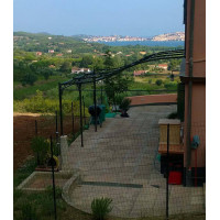 GAZEBO PENSILINA TETTOIA Acciaio Inox Ferro Battuto . Realizzazioni Personalizzate . Cod. 372