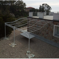 GAZEBO PENSILINA TETTOIA Acciaio Inox Ferro Battuto . Realizzazioni Personalizzate . Cod. 372