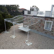 GAZEBO PENSILINA TETTOIA Acciaio Inox Ferro Battuto . Realizzazioni Personalizzate . Cod. 372