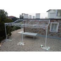 GAZEBO PENSILINA TETTOIA Acciaio Inox Ferro Battuto . Realizzazioni Personalizzate . Cod. 372