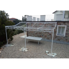 GAZEBO PENSILINA TETTOIA Acciaio Inox Ferro Battuto . Realizzazioni Personalizzate . Cod. 372