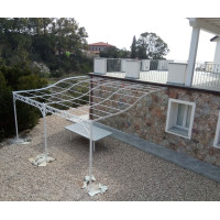 GAZEBO PENSILINA TETTOIA Acciaio Inox Ferro Battuto . Realizzazioni Personalizzate . Cod. 372