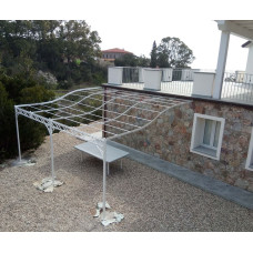 GAZEBO PENSILINA TETTOIA Acciaio Inox Ferro Battuto . Realizzazioni Personalizzate . Cod. 372