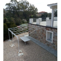 GAZEBO PENSILINA TETTOIA Acciaio Inox Ferro Battuto . Realizzazioni Personalizzate . Cod. 372