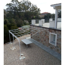 GAZEBO PENSILINA TETTOIA Acciaio Inox Ferro Battuto . Realizzazioni Personalizzate . Cod. 372