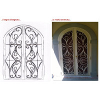 CANCELLO PORTONE in Ferro Battuto . Realizzazioni Personalizzate . Cod. 863