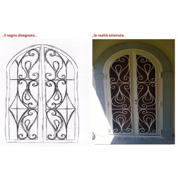 CANCELLO PORTONE in Ferro Battuto . Realizzazioni Personalizzate . Cod. 863