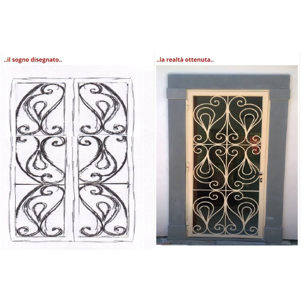CANCELLO PORTONE in Ferro Battuto . Realizzazioni Personalizzate . Cod. 863