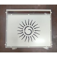 RINGHIERA in Ferro con disegno laser . Realizzazioni Personalizzate . cod. 1046 . Detrazioni fino al 50%.