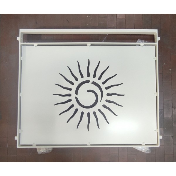 RINGHIERA in Ferro con disegno laser . Realizzazioni Personalizzate . cod. 1046 . Detrazioni fino al 50%.