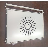 RINGHIERA in Ferro con disegno laser . Realizzazioni Personalizzate . cod. 1046 . Detrazioni fino al 50%.