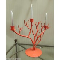 Wrought Iron Candelabra Coral . Size approx. 40 x 35 x 16 cm . 1005