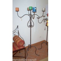 Wrought Iron Candelabra . Size approx. 70 x 130  cm .1022