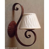 APPLIQUE design FERRO BATTUTO . ruggine illuminazione SMART compatibile con iOS e Android . funziona con Amazon Alexa, Google Home, Ifttt . WIFI luce lampada DOMOTICA INTELLIGENTE . 104