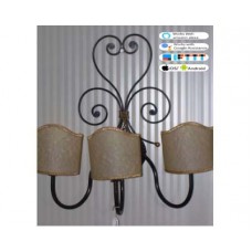 WROUGHT IRON WALL LAMP design . iron .SMART lighting . compatible with iOS and Android. works with Amazon Alexa, Google Home, Ifttt. light lamp INTELLIGENT HOME AUTOMATION WIFI.  134