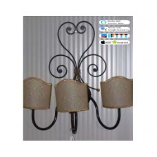 APPLIQUE design FERRO BATTUTO . ferro .illuminazione SMART compatibile con iOS e Android . funziona con Amazon Alexa, Google Home, Ifttt . WIFI luce lampada DOMOTICA INTELLIGENTE .  134