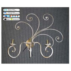 WROUGHT IRON WALL LAMP design . ivory .SMART lighting . compatible with iOS and Android. works with Amazon Alexa, Google Home, Ifttt. light lamp INTELLIGENT HOME AUTOMATION WIFI.  141