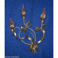 WROUGHT IRON WALL LAMP design . gold .SMART lighting . compatible with iOS and Android. works with Amazon Alexa, Google Home, Ifttt. light lamp INTELLIGENT HOME AUTOMATION WIFI. 151