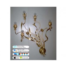 WROUGHT IRON WALL LAMP design . SMART lighting . compatible with iOS and Android. works with Amazon Alexa, Google Home, Ifttt. light lamp INTELLIGENT HOME AUTOMATION WIFI. 153