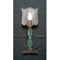 LAMPADA da Parete Design . APPLIQUE in Ferro . colore ferro spazzolato con filo verde .  illuminazione SMART compatibile con iOS e Android . funziona con Amazon Alexa, Google Home, Ifttt . WIFI luce lampada DOMOTICA INTELLIGENTE . 701