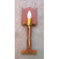 Wall LAMP Design in Iron. rust color with yellow thread  . 701