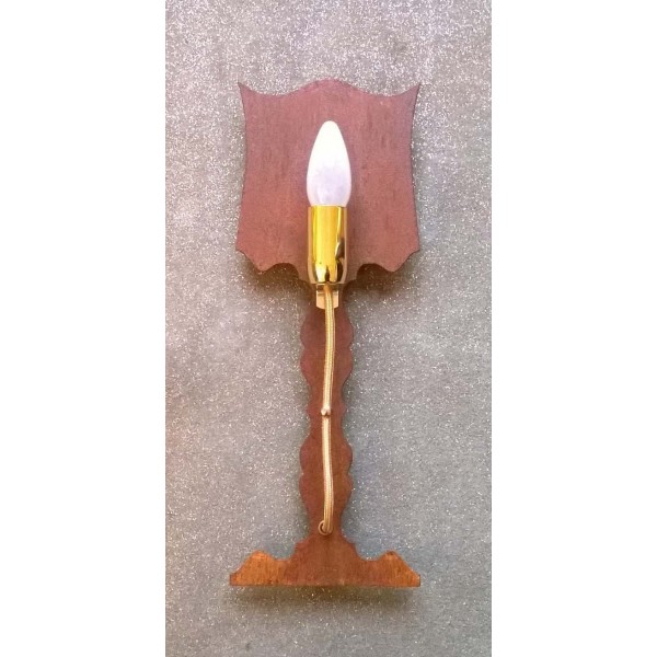 Wall LAMP Design in Iron. rust color with yellow thread  . 701