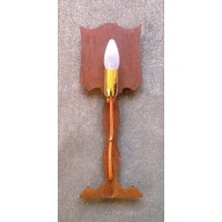 LAMPADA da Parete Design . APPLIQUE in Ferro . colore ruggine con filo arancione . illuminazione SMART compatibile con iOS e Android . funziona con Amazon Alexa, Google Home, Ifttt . WIFI luce lampada DOMOTICA INTELLIGENTE .  701