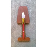 LAMPADA da Parete Design . APPLIQUE in Ferro . colore ruggine con filo rosso . 702