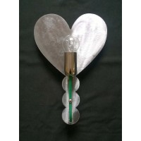 LAMPADA da Parete Design . APPLIQUE in Ferro colore ferro spazzolato con filo verde .illuminazione SMART compatibile con iOS e Android . funziona con Amazon Alexa, Google Home, Ifttt . WIFI luce lampada DOMOTICA INTELLIGENTE .  704