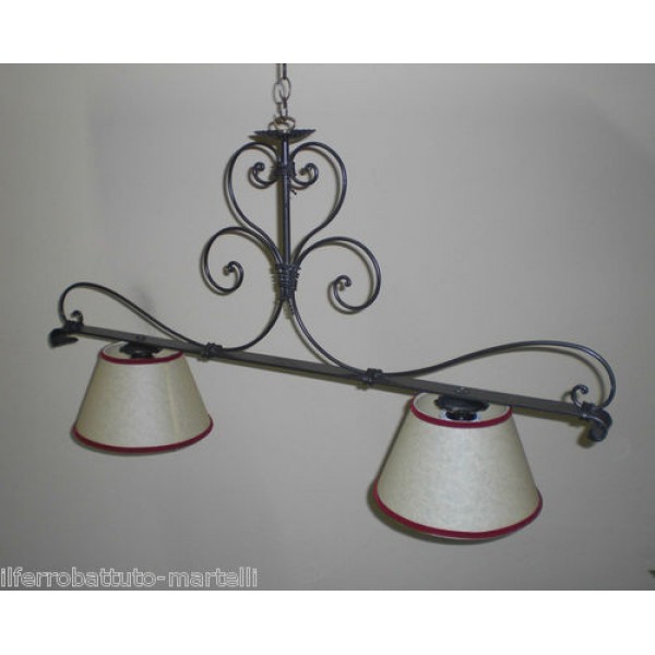 Wrought Iron Chandelier. Size approx. 105 x 50  cm . Iron Color  with STANDARD or SMART lighting . 210