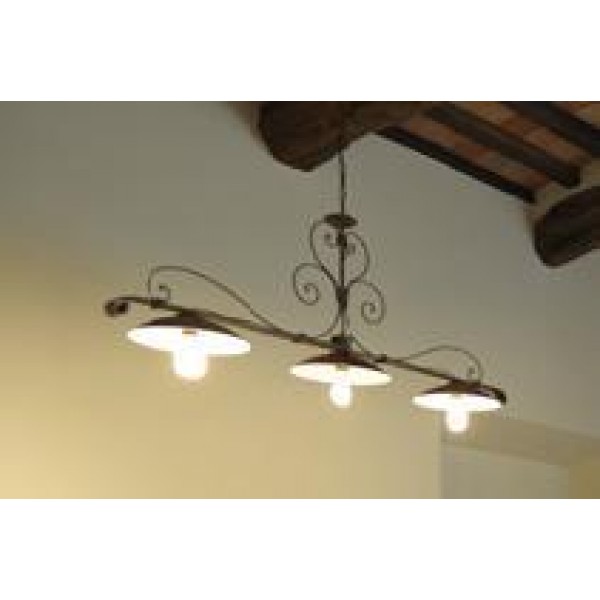 LAMPADARIO BILANCIA in Ferro Battuto . Realizzazioni Personalizzate .  luce classica o domotica compatibile con Alexa e Google . 215