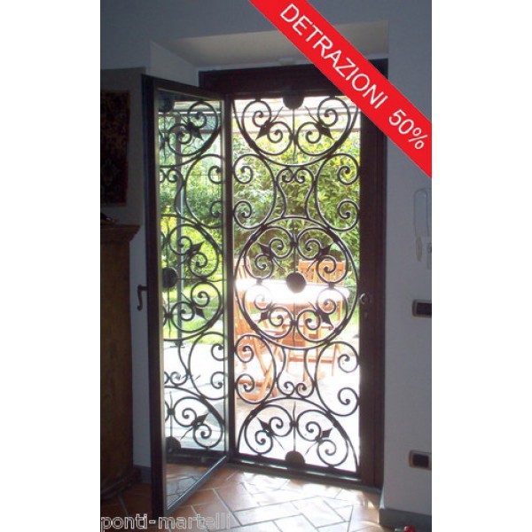 CANCELLO PORTONE in Ferro Battuto . Realizzazioni Personalizzate . cod. 596 . Detrazioni 50% ..