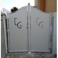 CANCELLO PEDONALE in Ferro con disegno Laser . Realizzazioni Personalizzate . Cod. 1507