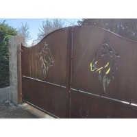 CANCELLO CARRABILE Ferro Design con taglio laser . Realizzazioni Personalizzate . cod. 1511 . Detrazioni 50%