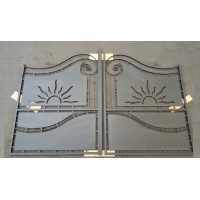 Driveway Gate in Iron Design with laser cutting . Personalised Executions. 1516
