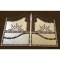 Driveway Gate in Iron Design with laser cutting . Personalised Executions. 1516