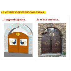 CANCELLO PEDONALE in Ferro con disegno Laser . Realizzazioni Personalizzate . Cod. 1521