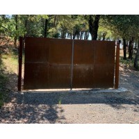 CANCELLO CARRABILE Ferro Corten . Realizzazioni Personalizzate . cod. 1524 . Detrazioni 50%