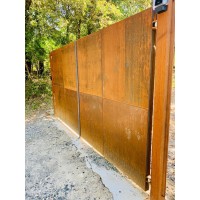 CANCELLO CARRABILE Ferro Corten . Realizzazioni Personalizzate . cod. 1524 . Detrazioni 50%