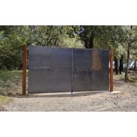 CANCELLO CARRABILE Ferro Corten . Realizzazioni Personalizzate . cod. 1524 . Detrazioni 50%