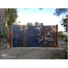 CANCELLO CARRABILE Ferro Corten . Realizzazioni Personalizzate . cod. 1524 . Detrazioni 50%