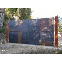 CANCELLO CARRABILE Ferro Corten . Realizzazioni Personalizzate . cod. 1524 . Detrazioni 50%