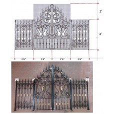 Wrought Iron Driveway Gate. Personalised Executions. 1528