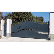 CANCELLO CARRABILE in Ferro Battuto con disegno Laser . Realizzazioni Personalizzate . Cod. 1543