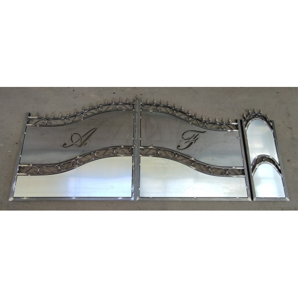 CANCELLO PEDONALE in Ferro Battuto con disegno Laser . Realizzazioni Personalizzate . Cod. 1544
